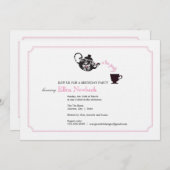 Einladung zur Geburtstagspartei - Tee (Vorne/Hinten)