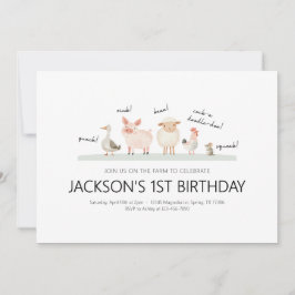 Einladung zur Geburtstagspartei - Thema Landtiere