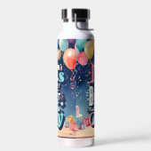 Einladung zur Geburtstagspartei Trinkflasche (Links)