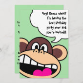 Einladung zur Geburtstagspartei von Affen (Vorne/Hinten)