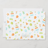 Einladung zur Geburtstagspartei von Affen (Rückseite)