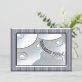 Einladung zur Geburtstagspartei von Computer Disk (Stehend Vorderseite)