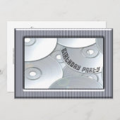 Einladung zur Geburtstagspartei von Computer Disk (Vorne/Hinten)