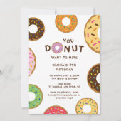 Einladung zur Geburtstagspartei von Donut (Vorderseite)