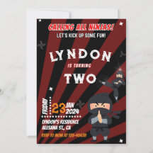 Einladung zur Geburtstagspartei von Ninja