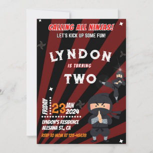 Einladung zur Geburtstagspartei von Ninja