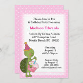 Einladung zur Geburtstagspartei von Schildkröten (Vorne/Hinten)