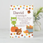 Einladung zur Geburtstagspartei von Waldbewohnern (Stehend Vorderseite)