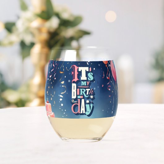 Einladung zur Geburtstagspartei Weinglas Ohne Stiel (Insitu (Hochzeit))