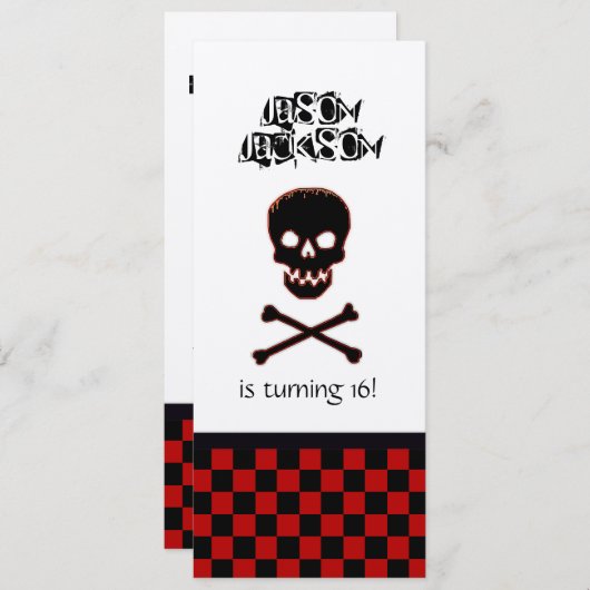 Einladung zur Geburtstagsparty (Vorne/Hinten)