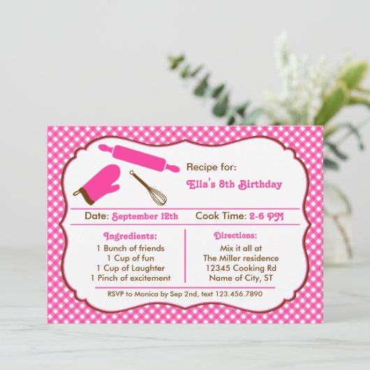 Einladung zur Geburtstagsparty (Stehend Vorderseite)