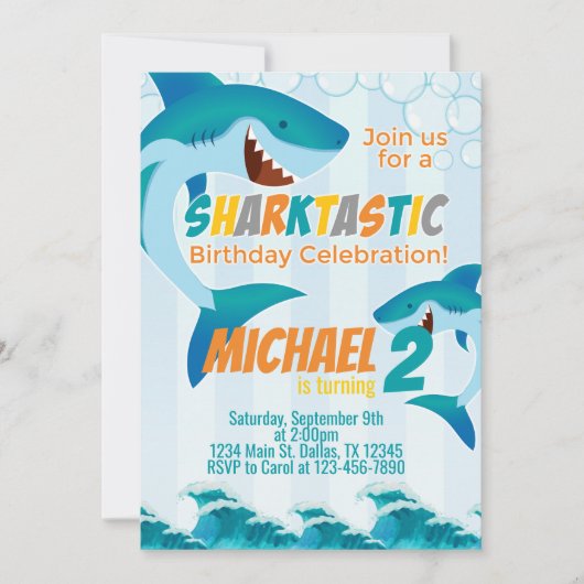 Einladung zur Geburtstagsparty (Vorderseite)