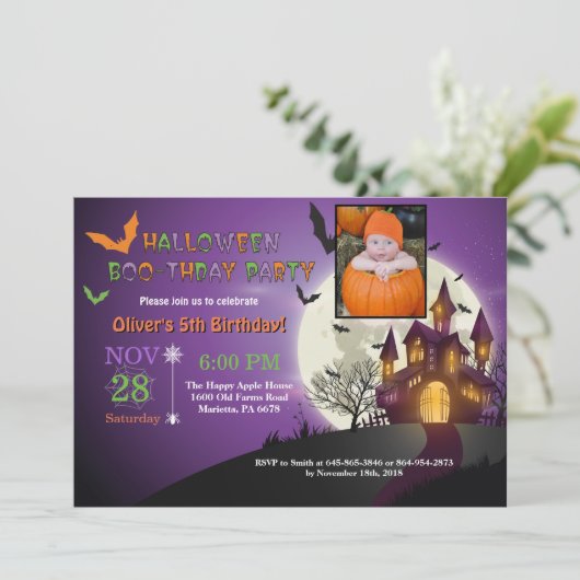 Einladung zur Geburtstagsparty (Stehend Vorderseite)