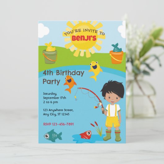 Einladung zur Geburtstagsparty (Stehend Vorderseite)