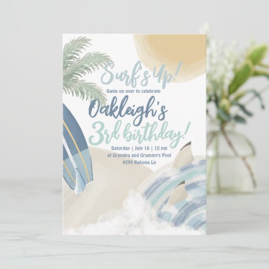 Einladung zur Geburtstagsparty (Stehend Vorderseite)