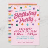 Einladung zur Geburtstagsparty (Vorne/Hinten)