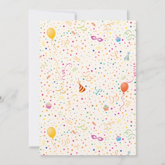 Einladung zur Geburtstagsparty (Rückseite)