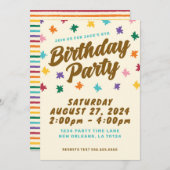 Einladung zur Geburtstagsparty (Vorne/Hinten)