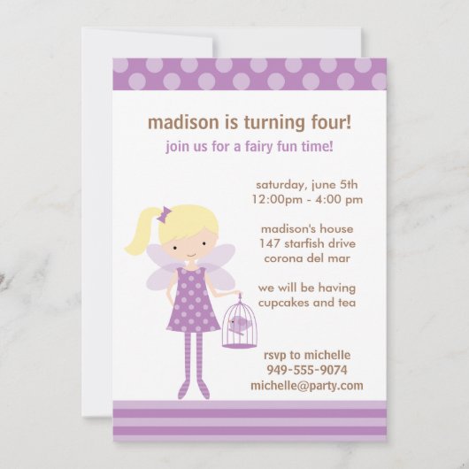 Einladung zur Geburtstagsparty (Vorderseite)