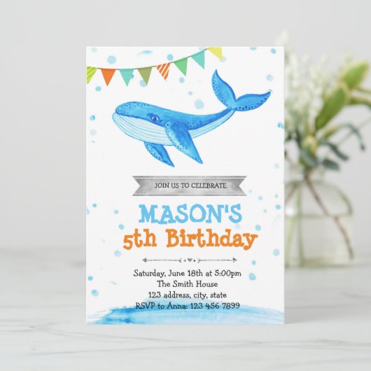 Einladung zur Geburtstagsparty (Stehend Vorderseite)