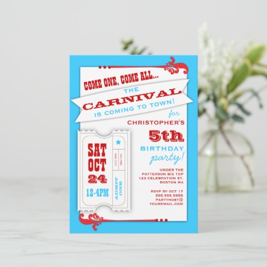 Einladung zur Geburtstagsparty (Stehend Vorderseite)