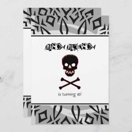 Einladung zur Geburtstagsparty (Vorne/Hinten)