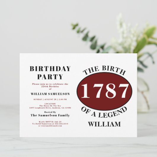 Einladung zur Geburtstagsparty (Stehend Vorderseite)