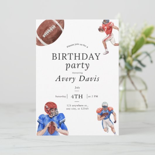 Einladung zur Geburtstagsparty (Stehend Vorderseite)