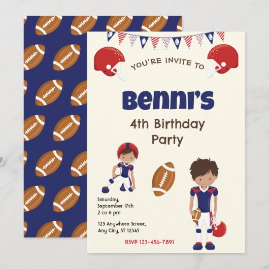 Einladung zur Geburtstagsparty (Vorne/Hinten)