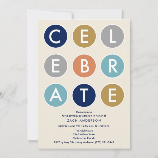 Einladung zur Geburtstagsparty (Vorderseite)