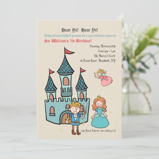 Einladung zur Geburtstagsparty (Stehend Vorderseite)