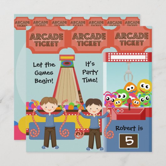 Einladung zur Geburtstagsparty (Vorne/Hinten)