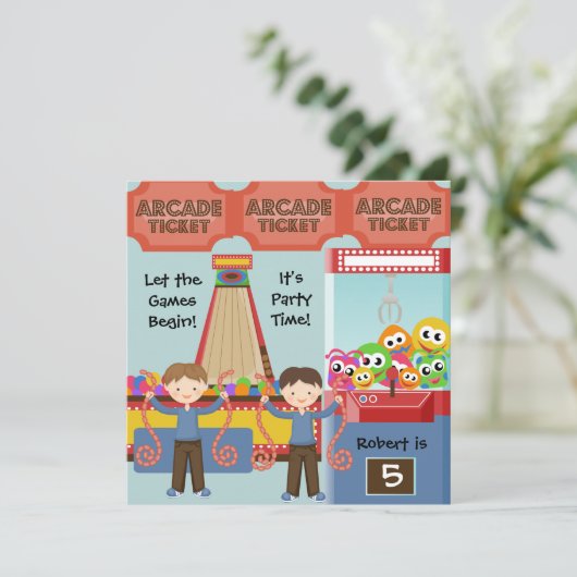 Einladung zur Geburtstagsparty (Stehend Vorderseite)