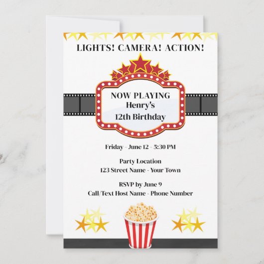 Einladung zur Geburtstagsparty (Vorderseite)