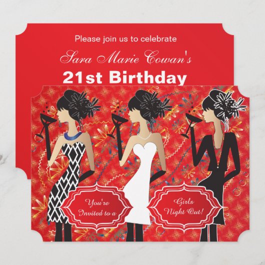 Einladung zur Geburtstagsparty (Vorne/Hinten)