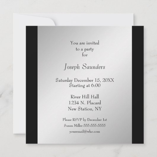 Einladung zur Geburtstagsparty (Rückseite)