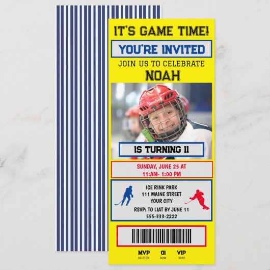 Einladung zur Geburtstagsparty (Vorne/Hinten)