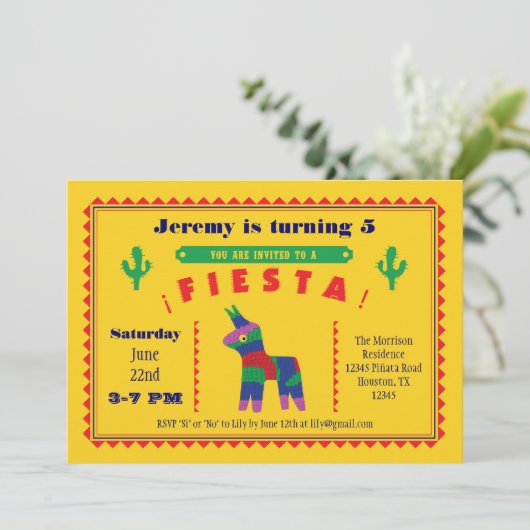 Einladung zur Geburtstagsparty (Stehend Vorderseite)