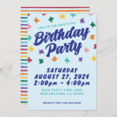 Einladung zur Geburtstagsparty (Vorne/Hinten)