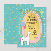 Einladung zur Geburtstagsparty (Vorne/Hinten)