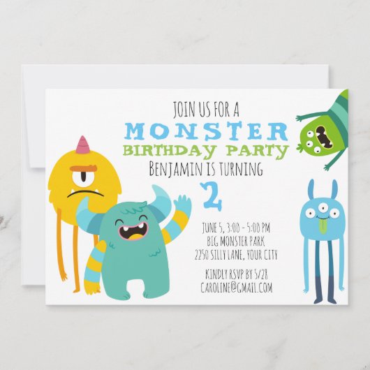 Einladung zur Geburtstagsparty (Vorderseite)