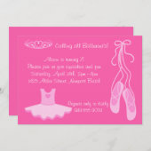 Einladung zur Geburtstagsparty Ballerina (Vorne/Hinten)