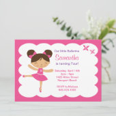 Einladung zur Geburtstagsparty Ballerina (Stehend Vorderseite)