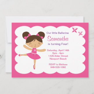 Einladung zur Geburtstagsparty Ballerina
