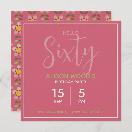 Einladung zur Geburtstagsparty | Benutzerdefiniert (Vorne/Hinten)