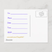 Einladung zur Geburtstagsparty, bunte Punkte, Post (Rückseite)