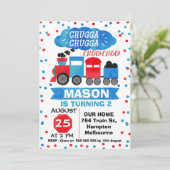 Einladung zur Geburtstagsparty der Aquarellbahn (Stehend Vorderseite)