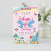 Einladung zur Geburtstagsparty der Blumenwelt - Aq (Stehend Vorderseite)