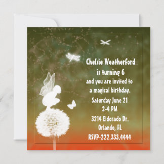 Einladung zur Geburtstagsparty der Girl's Fairy