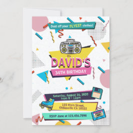 Einladung zur Geburtstagsparty der krassen 90er-Ja